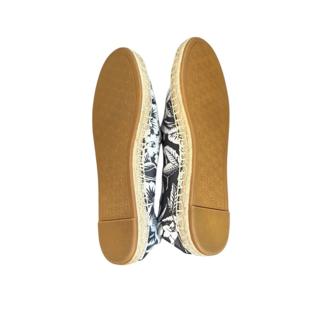 Lauren Ralph Lauren Floral Espadrilles Black Canvas